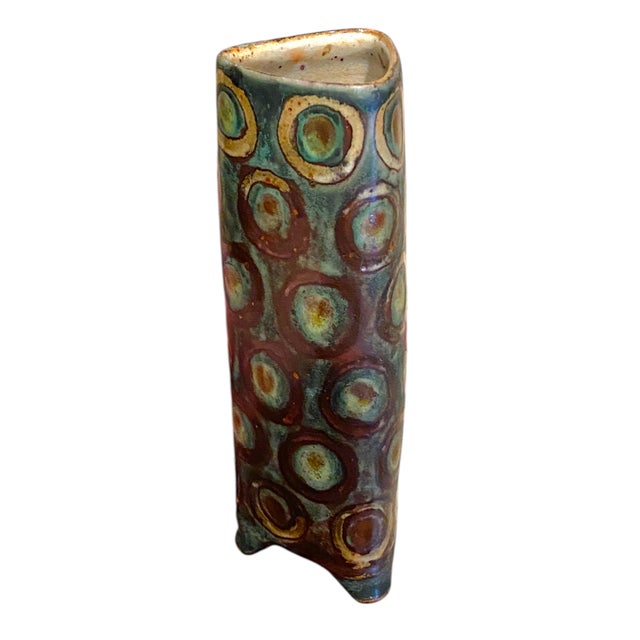 Mid-Century Modern Peter Karner Studio Pottery Vase, One-of-a-Kind Reduction-Fired Denver, Colorado For Sale - Image 3 of 14