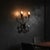 Hand-Forged Wrought Iron Double Wall Sconce Body (Botanical Twin Lily Motif) Artistic Fixture For Sale - Image 4 of 5