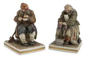 Vintage Porcelain Sculptures by Richard Ginori, Italy, 1950s, Set of 2