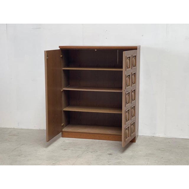 Brown Vintage Brutalist Bar Cabinet, 1970 For Sale - Image 8 of 11