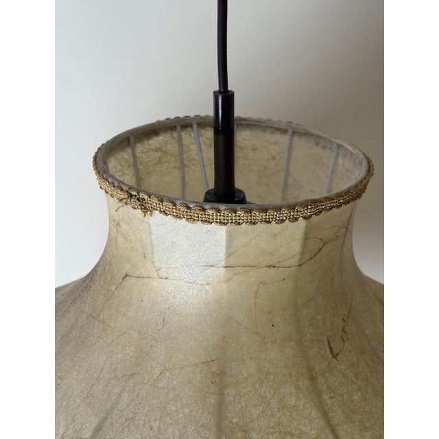Vintage Cocoon Lamp with Fringes, Germany, 1970s For Sale - Image 12 of 14