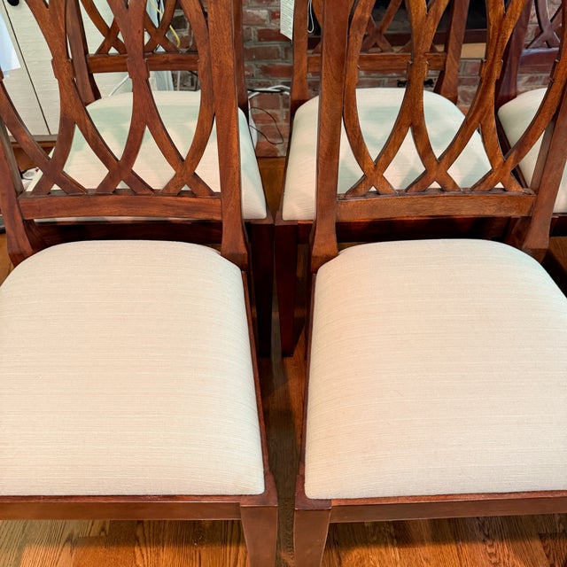 Brown Set of 8 Theodore Alexander Lady Emily’s Invitation Dining Chairs For Sale - Image 8 of 13