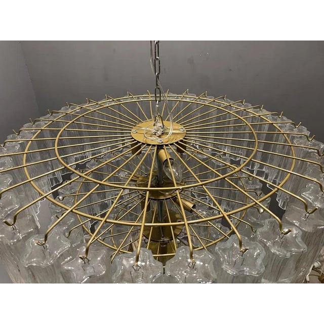 Large Tronchi Murano Glass Tube Chandelier by Paolo Venini, 1980s For Sale - Image 11 of 13