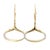 2000 - 2009 14k Gold Wide Open Oval Drop Diamond Wire Clip Earring - Made in Italy, Pair For Sale - Image 5 of 10