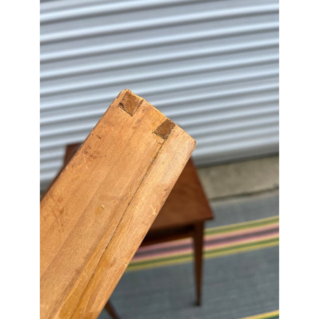 Wood A Hepplewhite Cherry Tapered Leg One Drawer Side Table, Pennsylvania, Circa 1800 For Sale - Image 7 of 12