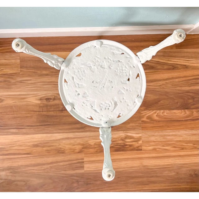 Vintage White Cast Aluminum Three-Tier Plant Stand – Victorian Revival / Cottagecore For Sale - Image 10 of 11