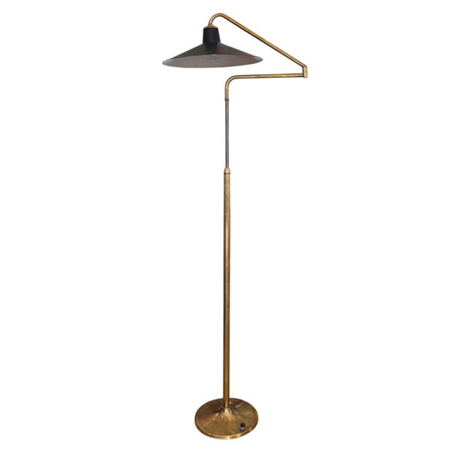 This is a great midcentury Italian floor lamp, fully adjustable and the stylish original black metal shade. As you can see...