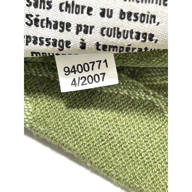 Late 20th Century Pottery Barn Green Jacquard Cloth Napkins – Botanical Floral Tabletop Linens - Set of 8 For Sale - Image 13 of 13