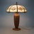 Bradley Hubbard Oversized Antique Bradley & Hubbard Style School Reverse Painted Panel Lamp Circa 1920 For Sale - Image 4 of 13