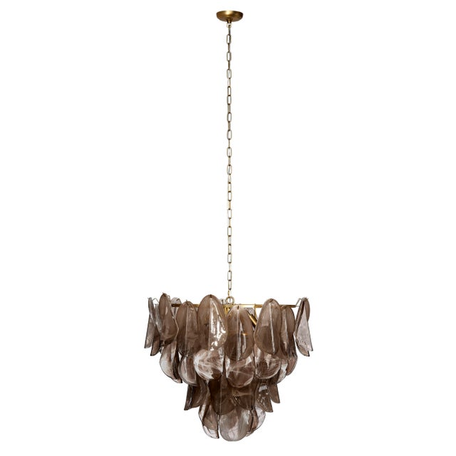 Gray Jamie Young Magnolia 10-Light Quartz Glass Chandelier For Sale - Image 8 of 10
