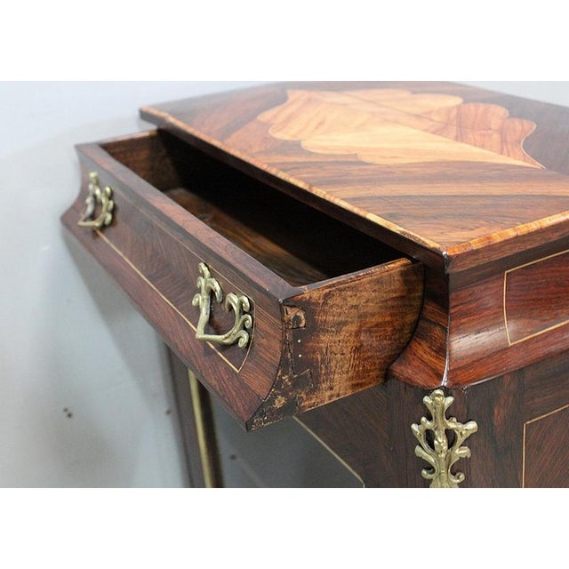 Small Louis XV / Louis XVI 2nd Part 19th Century Showcase Transition Cabinet For Sale - Image 17 of 18