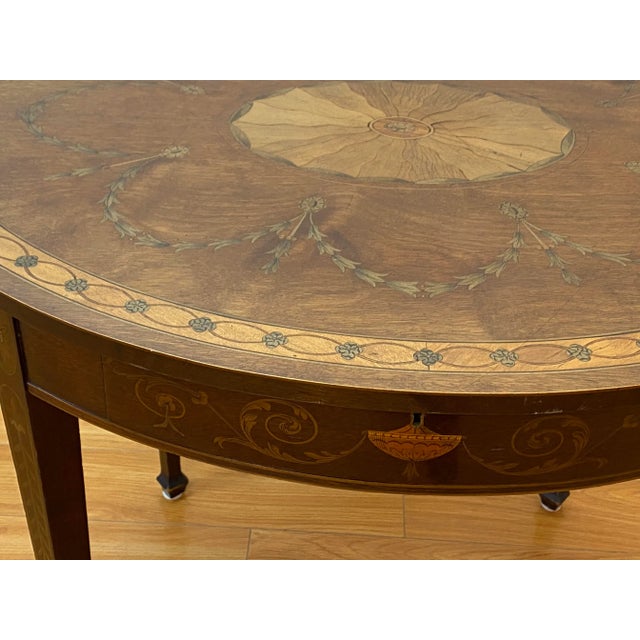 18th to 19th Century Adam Style Inlay Federal Center Table For Sale In San Francisco - Image 6 of 13