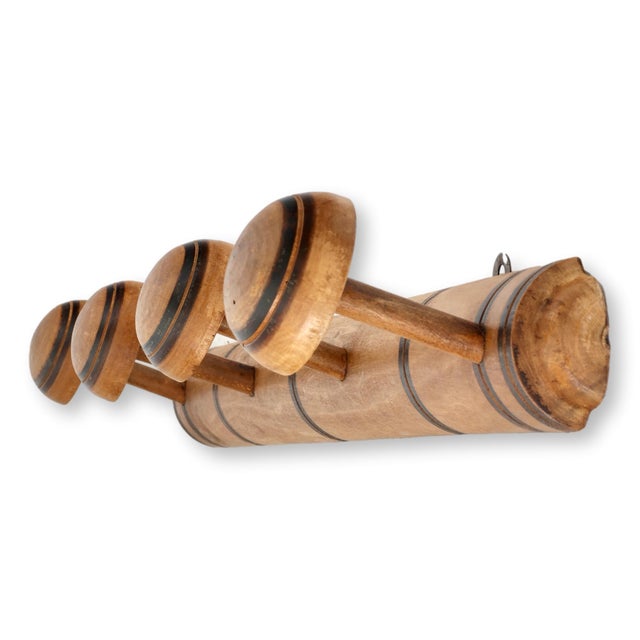 Rustic European French Faux Bamboo Coat / Hat Rack For Sale - Image 3 of 5