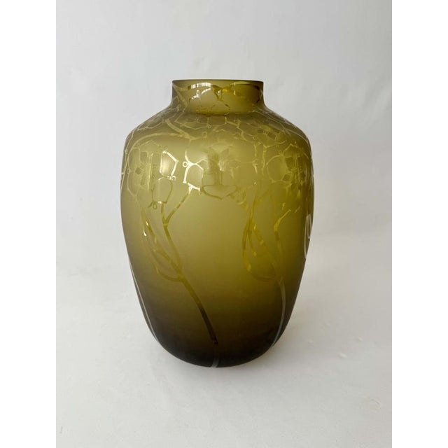 Italian Gold Yellow Glass Vase by Richard Rooze For Sale - Image 13 of 13