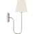 Traditional Chapman & Myers for Visual Comfort Signature Polaris 17" Single Sconce in Polished Nickel with Linen Shade For Sale - Image 3 of 7