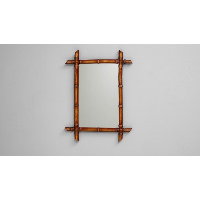 19th Century French Faux Bamboo Mirror For Sale In Greensboro - Image 6 of 18