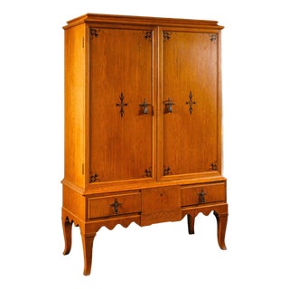 Art Nouveau Linen Wardrobe For Sale