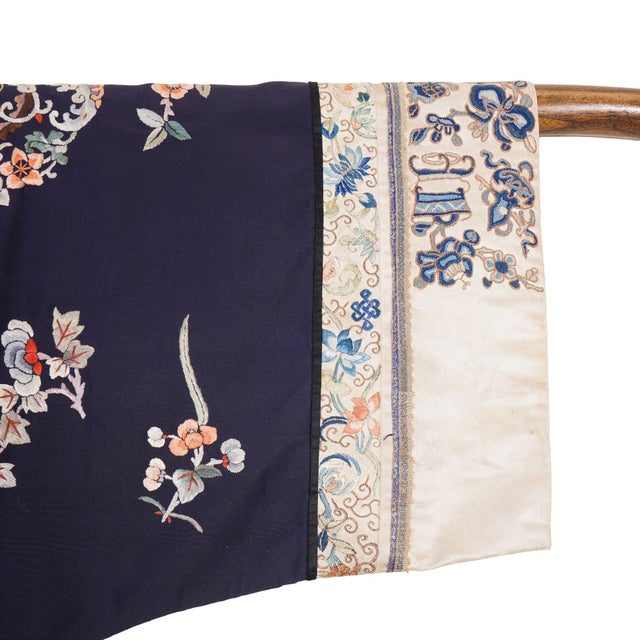 Blue Chinese Ladies Silk Jacket, C. 1890 For Sale - Image 8 of 12