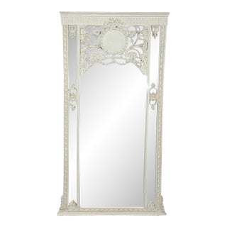 Monumental European Antique Carved Mirror For Sale