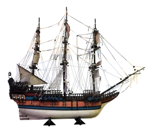 Large Scale Antique Model Ship Circa Early 1900s