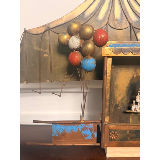 Vintage 1970s C. Jeré (Curtis Jeré) Large-Scale Carnival Wall Sculpture, Signed “C. Jeré For Sale - Image 12 of 16