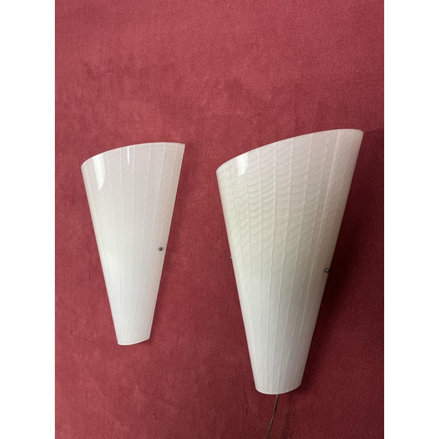 1980s Large Murano Glass Wall Lamps, 1980s, Set of 2 For Sale - Image 5 of 13
