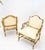 Mid-Century Modern Pair Faux Bamboo New Virgin Wool Upholstery Lounge Arm Fire Side Chairs MINT! For Sale - Image 3 of 16