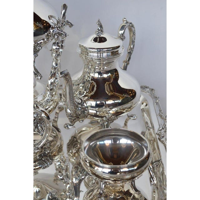 Metal 19th Century Peruvian Sterling Silver Tea & Coffee Service With Tray - 7 pcs For Sale - Image 7 of 15