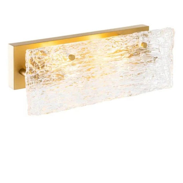 Brass and Handmade Glass Wall Lamps, Set of 2 For Sale - Image 5 of 6