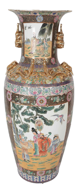Large Vintage Chinese Canton Vase