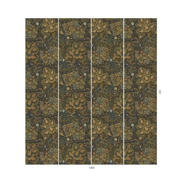 Not Yet Made - Made To Order House Of Hackney Moon Garden Wallpaper - Midnight For Sale - Image 5 of 6