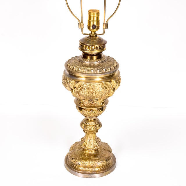 1960s Vintage Converted Brass Oil Lantern Table Lamp Chairish