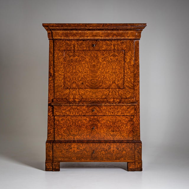 Brown Pyramid Secretary, Southwestern Germany, 1835 For Sale - Image 8 of 11