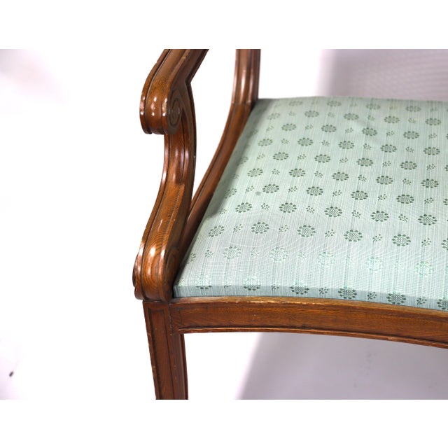 Vintage Armchair with Rattan Back For Sale - Image 9 of 10