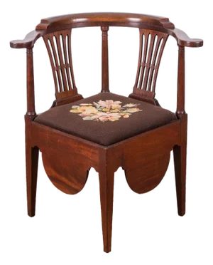 Mahogany Corner Necessary Chair