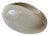 Organic Modern Large Oval Cream Ceramic Vase With Cracked Finish From Europe For Sale