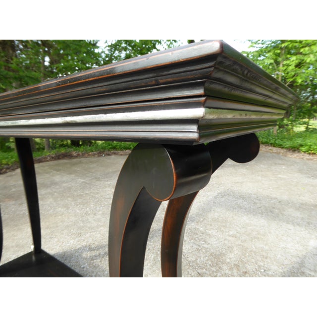Solid Ebonized Cherry Console Table For Sale In Nashville - Image 6 of 7