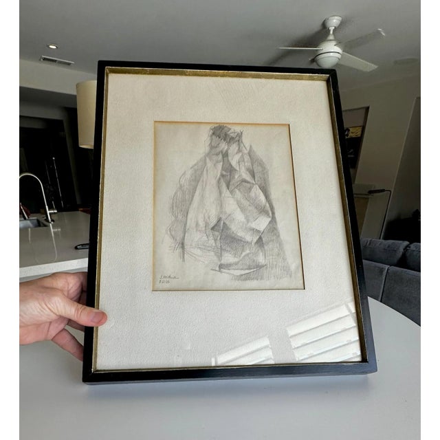 Abstract Mid-Century Drawing by Listed Artist Stanley Mitruk For Sale - Image 3 of 12