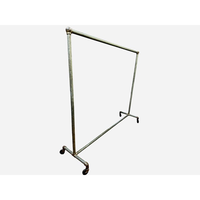 1960s Vintage Cast Iron Rolling Clothing Rack Chairish