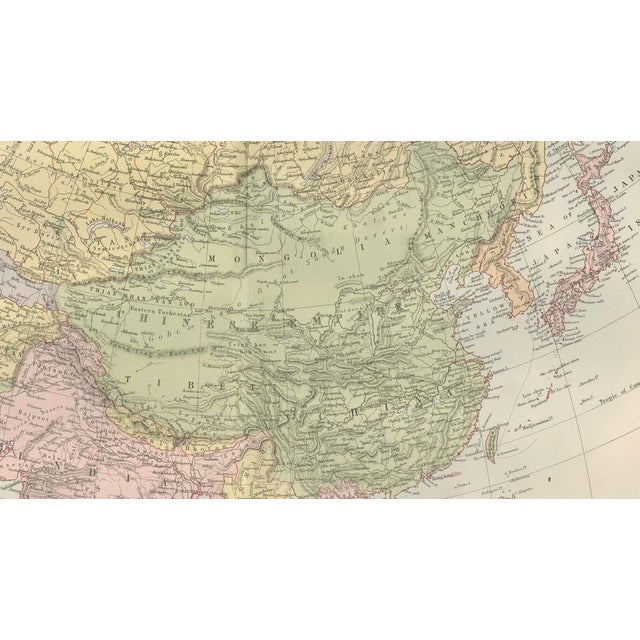 Antique Map of Asia with Political Divisions – Black’s Atlas, 1884 This finely engraved and hand-colored map of Asia was...