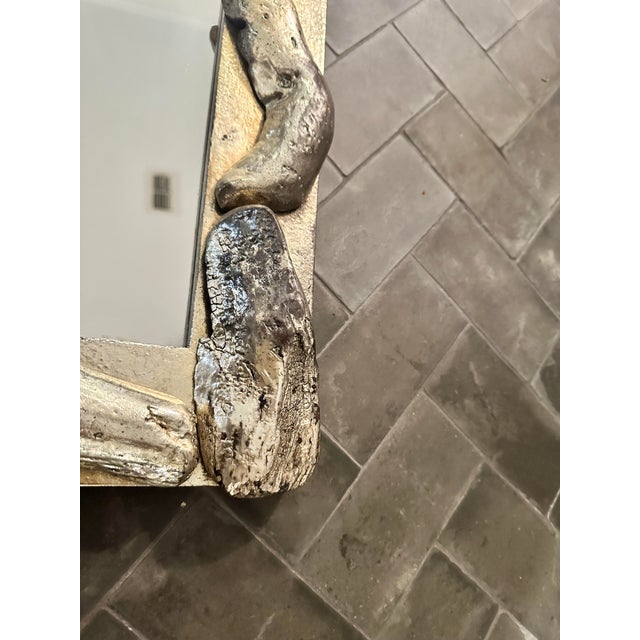 Late 20th Century Silver-Leafed Driftwood Mirror For Sale - Image 4 of 6