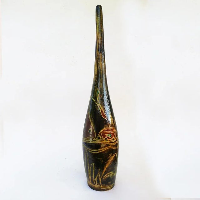 Ceramic Racconto Vase Sculpture by Garrisi di Galatina, 1950s For Sale - Image 7 of 12