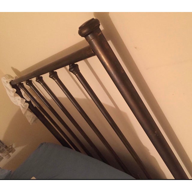 Late 20th Century French Country Brass Bed With Rails - Full / Double For Sale - Image 12 of 12