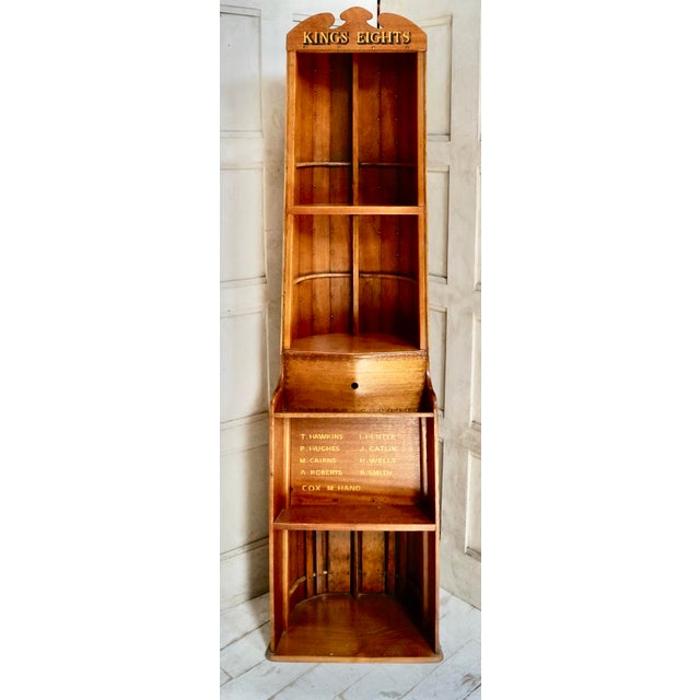 Vintage Clinker Built Boat Book Shelf, 1920 For Sale - Image 10 of 12