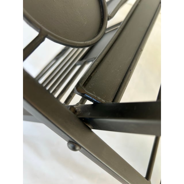 Vintage Frank Lloyd Wright "Licensed" Black Metal Graphic Magazine Rack For Sale - Image 9 of 12