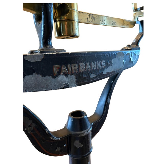 Black Antique Fairbanks Physician’s Industrial Medical Scale in Cast Iron & Brass, Early 20th Century For Sale - Image 8 of 12