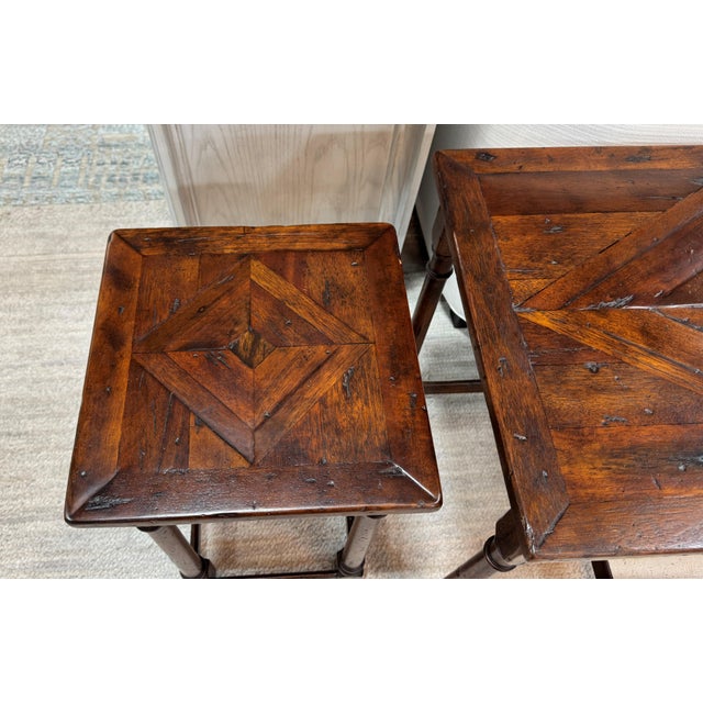 Brown Theodore Alexander Castle Bromwich Orchard Nest of Tables, Nesting Tables - Set of 3 For Sale - Image 8 of 12