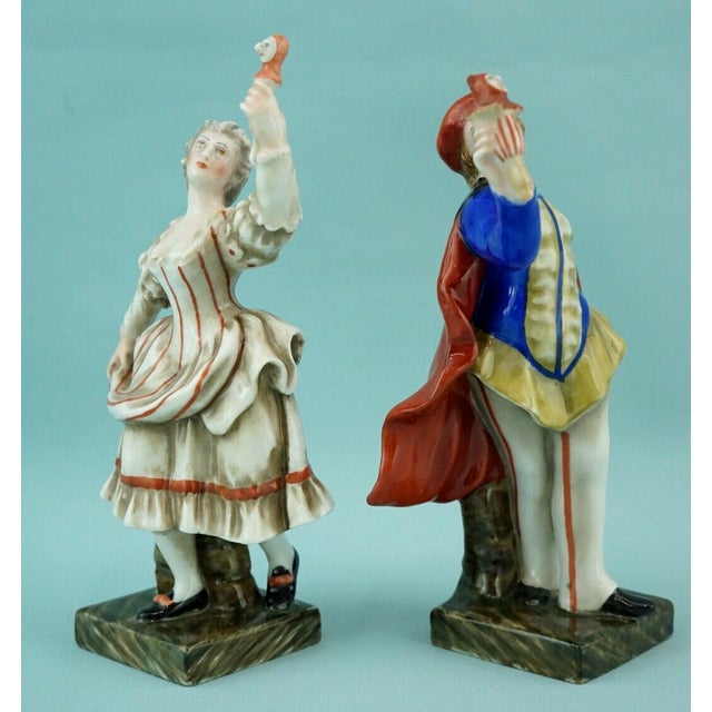 19th Century Rococo Porcelain Masks of Comedy Puppets by Ginori Doccia, Italy, Set of 2 For Sale - Image 6 of 18