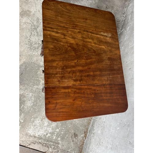 Antique Drop-Leaf Side Table on Castors For Sale - Image 3 of 9