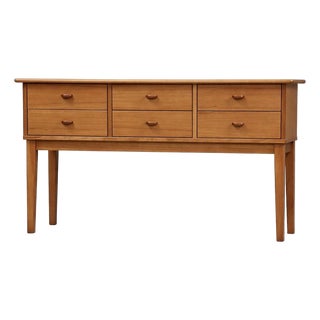 Mid Century Modern Teak Sofa Entry Table by FBJ Mobler For Sale